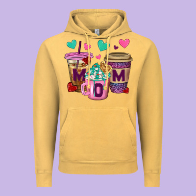 Western Mom Coffee Cups Vintage Hoodie Designed By Bundleandbundleshop