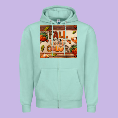 Fall Is My Favorite Color Zipper Hoodie Designed By Adodesignshop