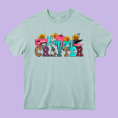 Happy Crafter Heavy Core Tee Designed By Ranaportraitstore