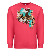 Cardinal cowhide leopard turquoise patch Premium Sweatshirt - AdoDesignShop