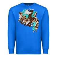 True Royal cowhide leopard turquoise patch Premium Sweatshirt - AdoDesignShop