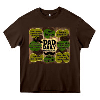 Chocolate Brown dad daily affirmations Heavy Core Tee - TumblerDesignByShophia