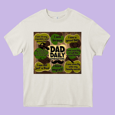 Dad Daily Affirmations Heavy Core Tee Designed By Tumblerdesignbyshophia