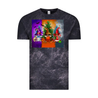 Cloud Black halloween gnomes Vintage Tee - FaDigitalArtStudio