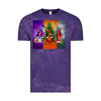 Cloud Purple halloween gnomes Vintage Tee - FaDigitalArtStudio