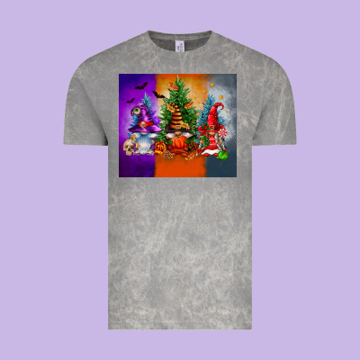 Halloween Gnomes Vintage Tee Designed By Fadigitalartstudio