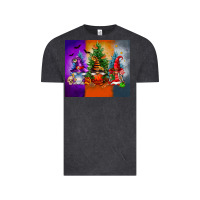 Vintage Black halloween gnomes Vintage Tee - FaDigitalArtStudio