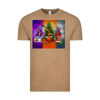 Vintage Coffee halloween gnomes Vintage Tee - FaDigitalArtStudio