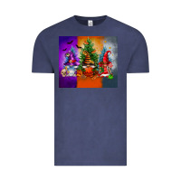Vintage Denim halloween gnomes Vintage Tee - FaDigitalArtStudio