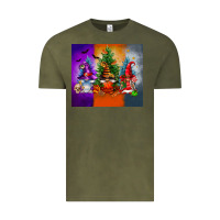 Vintage Olive halloween gnomes Vintage Tee - FaDigitalArtStudio