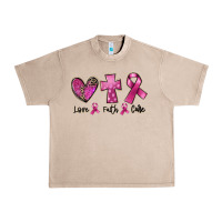 French Oak Love Faith cure Breast Cancer Urban Heavy Tee - FaDigitalArtStudio