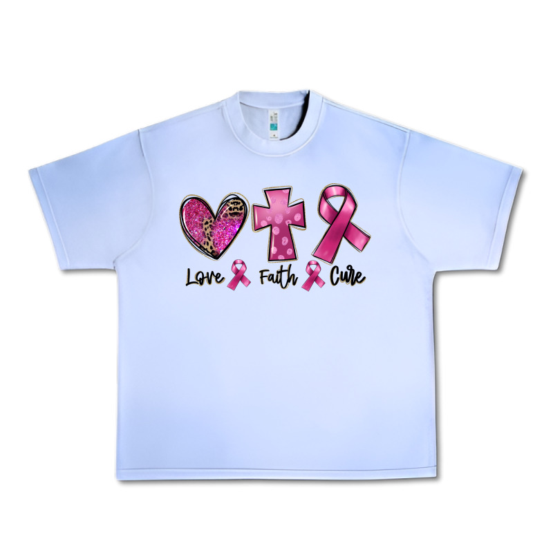 Love Faith Cure Breast Cancer Urban Heavy Tee by FaDigitalArtStudio | Teevron