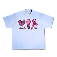 Grape Ice Love Faith cure Breast Cancer Urban Heavy Tee - FaDigitalArtStudio