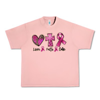 Salmon Love Faith cure Breast Cancer Urban Heavy Tee - FaDigitalArtStudio