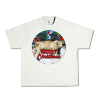 Pistachio Merry Christmas Charolais Bull Urban Heavy Tee - RanaPortraitStore