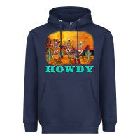 Navy western skeleton Heavyweight Hoodie - AdoDesignShop