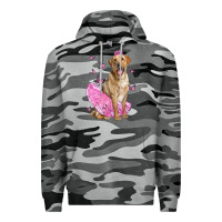 Slate Camo Labrador Retriever Dog With Tutu Premium Hoodie - LillyAllenDesigns
