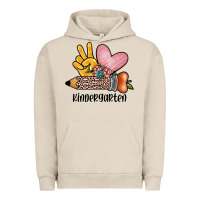 Pigment French Oak peace love kindergarten Urban Hoodie - JahusDesignShop