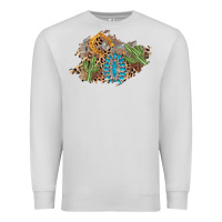 Dove Grey horseshoe leopard gemstone cactus patch Premium Sweatshirt - AdoDesignShop