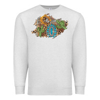 Oatmeal Heather horseshoe leopard gemstone cactus patch Premium Sweatshirt - AdoDesignShop