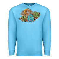 Ocean Blue horseshoe leopard gemstone cactus patch Premium Sweatshirt - AdoDesignShop