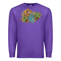 Purple horseshoe leopard gemstone cactus patch Premium Sweatshirt - AdoDesignShop