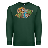 Sports Green horseshoe leopard gemstone cactus patch Premium Sweatshirt - AdoDesignShop