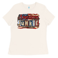 Bone American junkie 4th of july Ladies Tee - CowGirlArtShop
