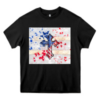 Black 4th of july flag cross Heavy Core Tee - TumblerDesignByShophia