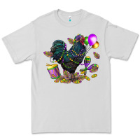Dove Grey mardi gras chicken Premium Tee - CowGirlArtShop