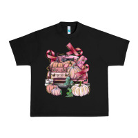 Black Breast Cancer truck with pumpkins Urban Heavy Tee - FaDigitalArtStudio