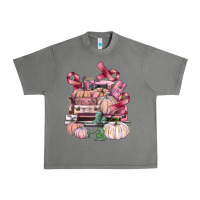 Tornado Breast Cancer truck with pumpkins Urban Heavy Tee - FaDigitalArtStudio