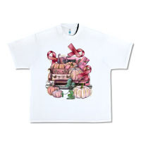 White Breast Cancer truck with pumpkins Urban Heavy Tee - FaDigitalArtStudio