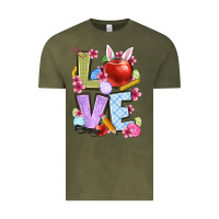Vintage Olive Easter love Teacher Vintage Tee - OliviaCreatesArt