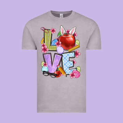Easter Love Teacher Vintage Tee Designed By Oliviacreatesart