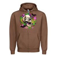 Chestnut halloween skull Zipper Hoodie - AdoDesignShop