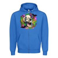 True Royal halloween skull Zipper Hoodie - AdoDesignShop