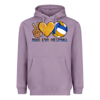 Lavender peace love volleyball Heavyweight Hoodie - AdoDesignShop