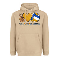 Mushroom peace love volleyball Heavyweight Hoodie - AdoDesignShop