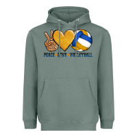 Sage peace love volleyball Heavyweight Hoodie - AdoDesignShop