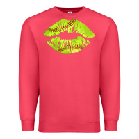 Cardinal softball lips Premium Sweatshirt - AdoDesignShop