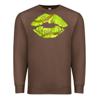 Chestnut softball lips Premium Sweatshirt - AdoDesignShop