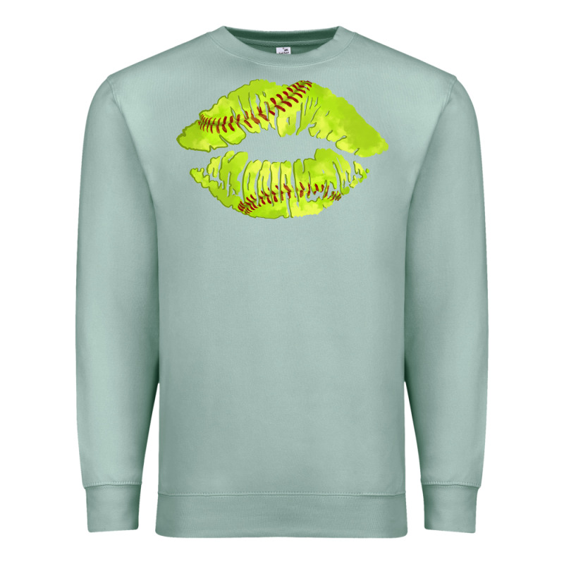 Softball Lips Premium Sweatshirt by AdoDesignShop | Teevron