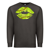 Smoke softball lips Premium Sweatshirt - AdoDesignShop