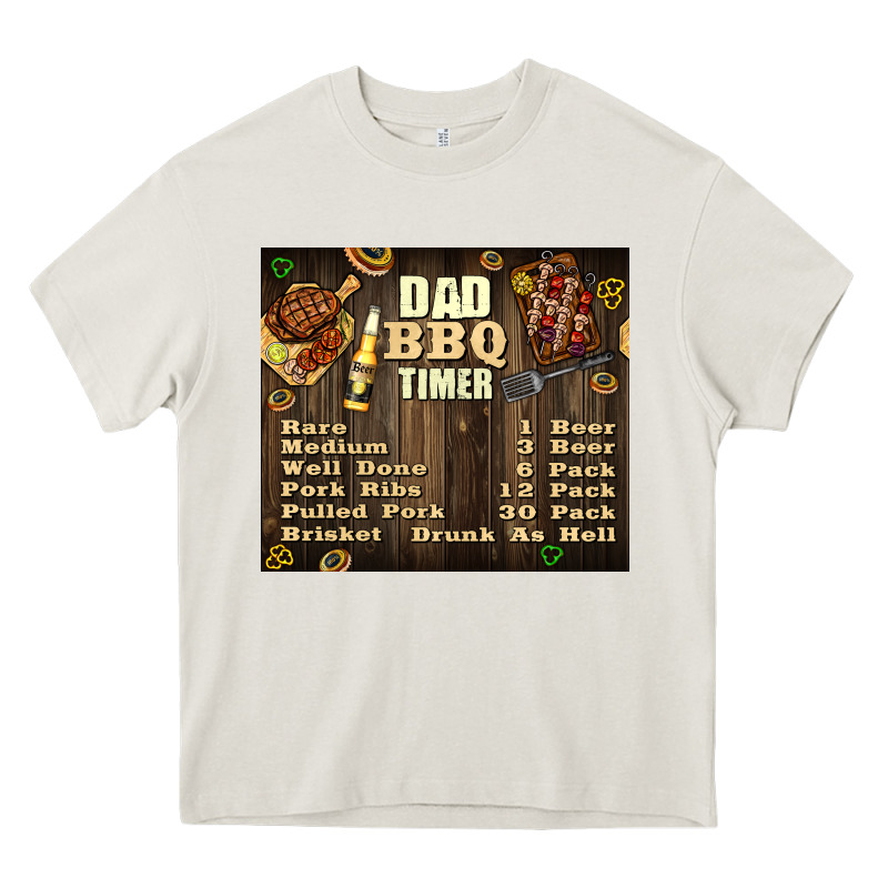 Dad Bbq Timer Heavy Core Tee by TumblerDesignByShophia | Teevron