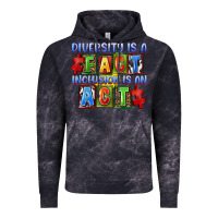 Cloud Black diversity is a fact indesion is an act Vintage Hoodie - FaDigitalArtStudio