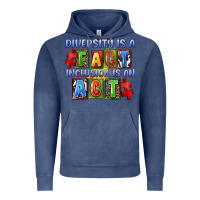 Vintage Denim diversity is a fact indesion is an act Vintage Hoodie - FaDigitalArtStudio