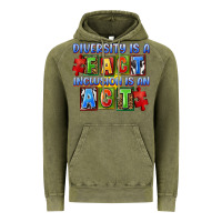 Vintage Olive diversity is a fact indesion is an act Vintage Hoodie - FaDigitalArtStudio