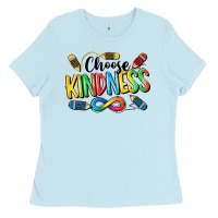 Baby Blue Chose Kindness Autism Ladies Tee - CowGirlArtShop