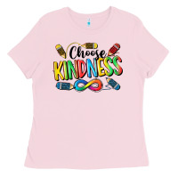 Bubblegum Pink Chose Kindness Autism Ladies Tee - CowGirlArtShop